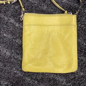 Yellow Coach crossbody purse